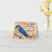 Blaukehl-Hüttensänger Karte (Gelbe Blume)