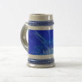 Blaukehlchen Bierglas (Vorderseite Links)