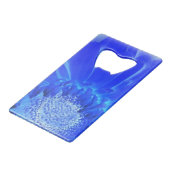 Blaukehlchen Geldbeutel Flaschenöffner (Vorderseite Schrägansicht)