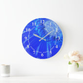 Blaukehlchen Große Wanduhr (Zuhause)