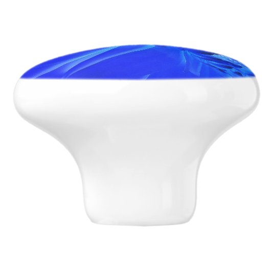 Blaukehlchen Keramikknauf (Seitenansicht)