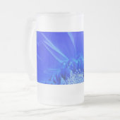 Blaukehlchen Mattglas Bierglas (Vorderseite Links)