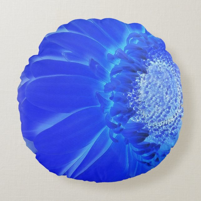 Blaukehlchen Rundes Kissen (Vorderseite)
