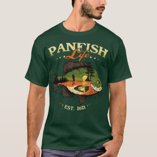 Blaukillfisch-Angelkunst im Vintage-Stil Panfish L T-Shirt