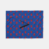 Blaukirschmuster Fleecedecke (Vorderseite (Horizontal))