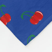 Blaukirschmuster Fleecedecke (Ecke)