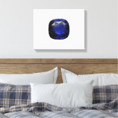 Blaukissen-Schnitt Saphire Leinwanddruck (Insitu (Schlafzimmer))