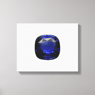 Blaukissen-Schnitt Saphire Leinwanddruck
