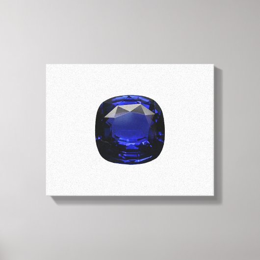 Blaukissen-Schnitt Saphire Leinwanddruck (Vorderseite)