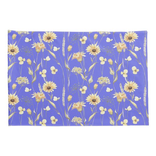 Blaukissengehäuse für die Hütte auf der Wiese Kissenbezug (Rückseite-Rechts)