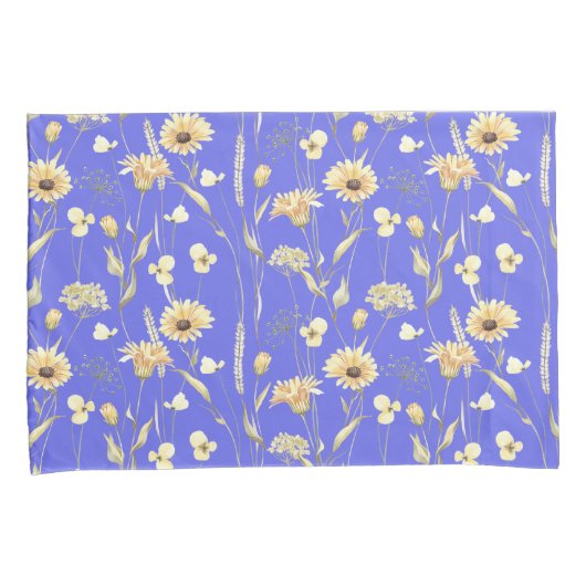 Blaukissengehäuse für die Hütte auf der Wiese Kissenbezug (Vorderseite-Rechts)