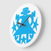 Blaukleid Große Wanduhr (Winkel)