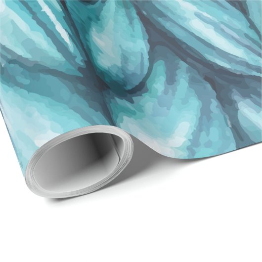 Blauknitted Christmas Geschenkpapier (Rolleneckpunkt)