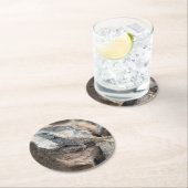 BlaukopfAgama Runder Pappuntersetzer (Vor Ort)