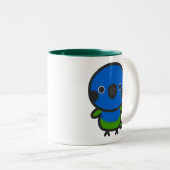 Blaukopfpapagei Zweifarbige Tasse (VorderseiteRechts)