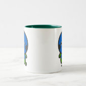 Blaukopfpapagei Zweifarbige Tasse (Mittel)
