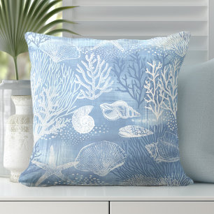 Blaukorallendekoration Pillow Küstenstil Kissen