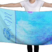 Blaukrabbe in Farbspritze Strandtuch