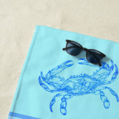Blaukrabbe in Farbspritze Strandtuch (Beispiel)
