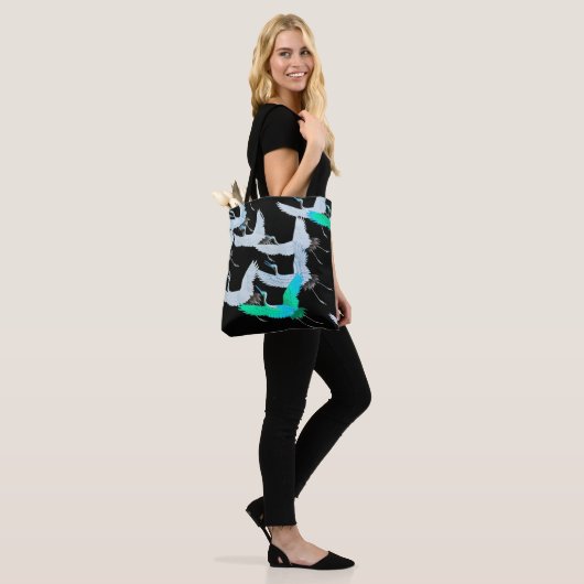 Blaukraniche im Flug Tasche (Am Model)
