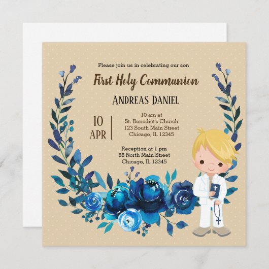 Blaukranz der Heiligen Kommune Einladung (Vorne/Hinten)