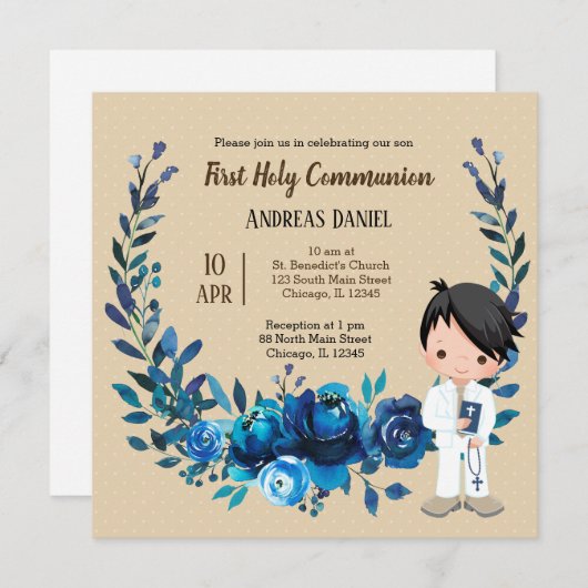 Blaukranz der Heiligen Kommune Einladung (Vorne/Hinten)