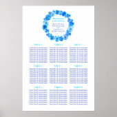 Blaukranz-Hochzeitstisch Poster (Vorne)