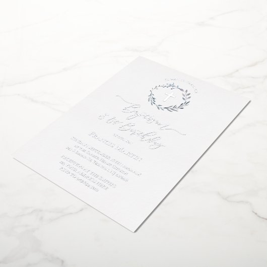 Blaukranz-Taufe und erster Geburtstag Folieneinladung (Gedreht)