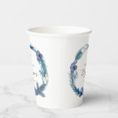 Blaukränzdesign | Winter Taufe Papiertasse Pappbecher (Rechts)