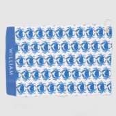 Blaukrebsmuster Golfhandtuch (Horizontal)