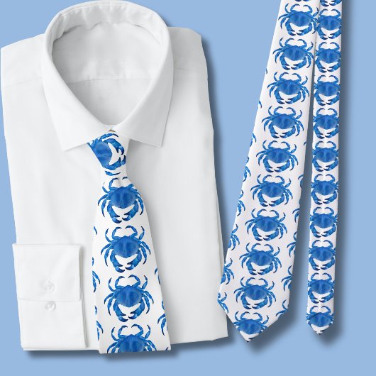 Blaukrebsmuster Krawatte