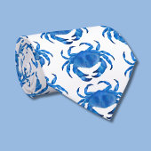 Blaukrebsmuster Krawatte