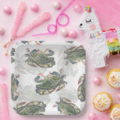 Blaukrebsmuster Pappteller (Party)