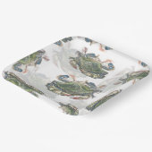 Blaukrebsmuster Pappteller (Gewinkelt)