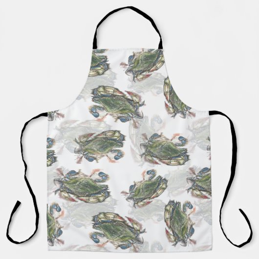 Blaukrebsmuster Schürze (Vorderseite)