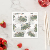 Blaukrebsmuster Serviette (Beispiel)