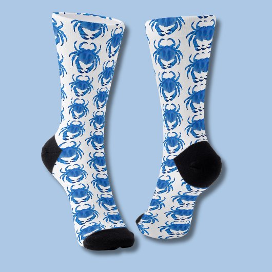 Blaukrebsmuster Socken