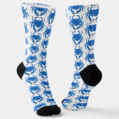 Blaukrebsmuster Socken (Gewinkelt)