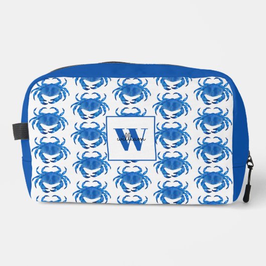 Blaukrebsmuster Waschbeutel (Vorderseite)