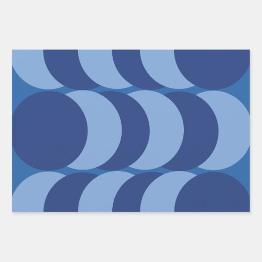 Blaukreisgeometrie Geschenkpapier Set (Vorderseite 3)