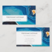 Blaukristalle für Edelsteine-Experten Visitenkarte (Vorne/Hinten)