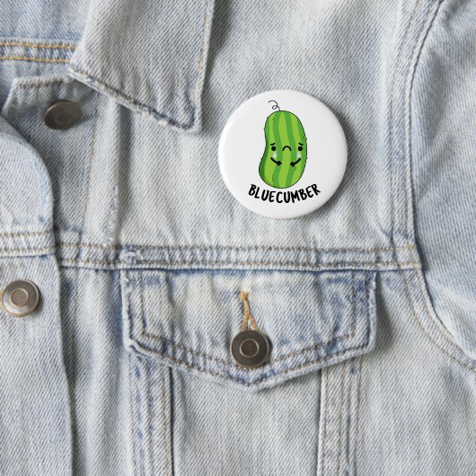 Blaukummer Funny Sad Veggie Cucumber Pun Button (Beispiel)