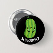 Blaukummer Funny Sad Veggie Cucumber Pun Dark BG Button (Vorne & Hinten)