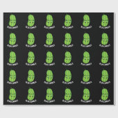 Blaukummer Funny Sad Veggie Cucumber Pun Dark BG Geschenkpapier (Flach)
