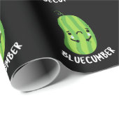 Blaukummer Funny Sad Veggie Cucumber Pun Dark BG Geschenkpapier (Rolleneckpunkt)