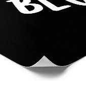 Blaukummer Funny Sad Veggie Cucumber Pun Dark BG Poster (Ecke)