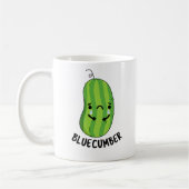 Blaukummer Funny Sad Veggie Cucumber Pun Kaffeetasse (Links)