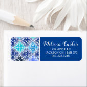 Blaulackiertes marokkanisches Fliesenmuster (Insitu)