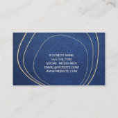 Blauleder | Artistic Gold Lines Visitenkarte (Rückseite)