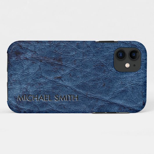 Blauleder Case-Mate iPhone Hülle (Rückseite (Horizontal))